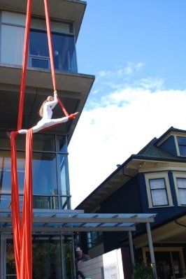Aerial Silks performed at The Dr. Peter AIDs Centre in Vancouver, BC